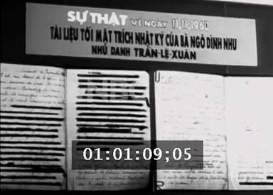 Ti liệu tối mật trch nhật k của b Ng Đnh Nhu. Nguồn: NBC News